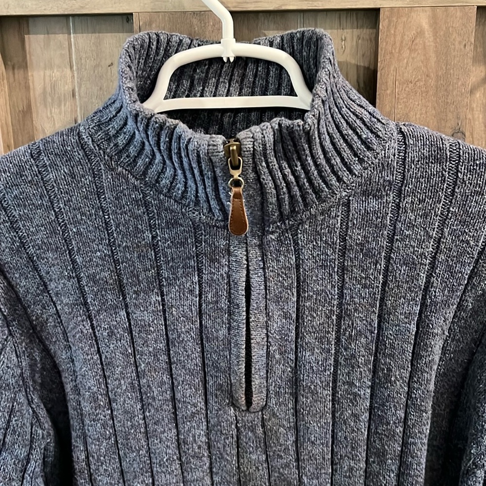 Oscar de Loreta quarter zip sweater rib knit sweater